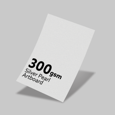 300gsm Silver Pearl Artboard Invitations
