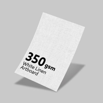 350gsm White Linen Artboard - Same Day Local Pickup